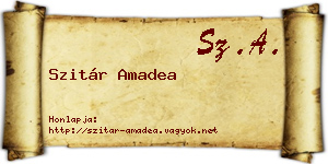 Szitár Amadea névjegykártya