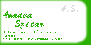amadea szitar business card